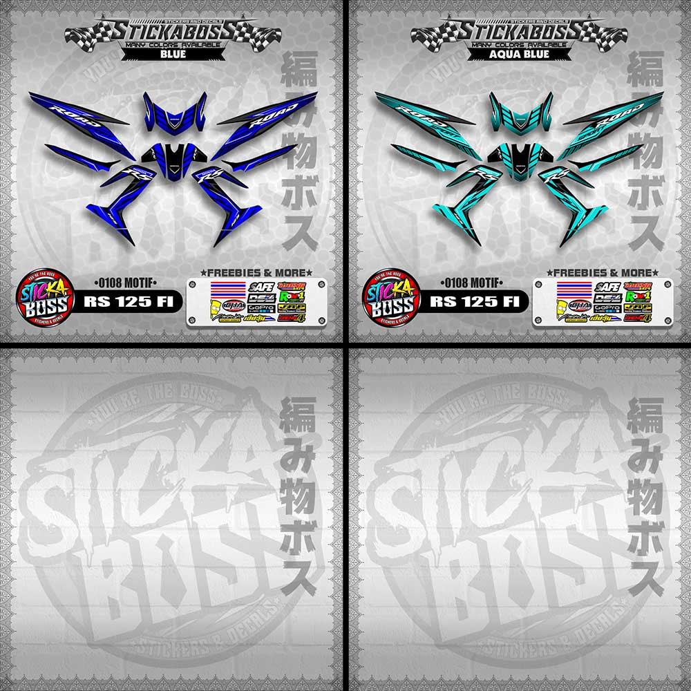 RS 125 FI DECALS ( 0108 MOTIF )【WITH FREEBIES】
