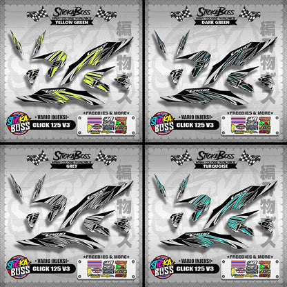CLICK 125 V3 DECALS ( VARIO INJEKSI )【WITH FREEBIES】