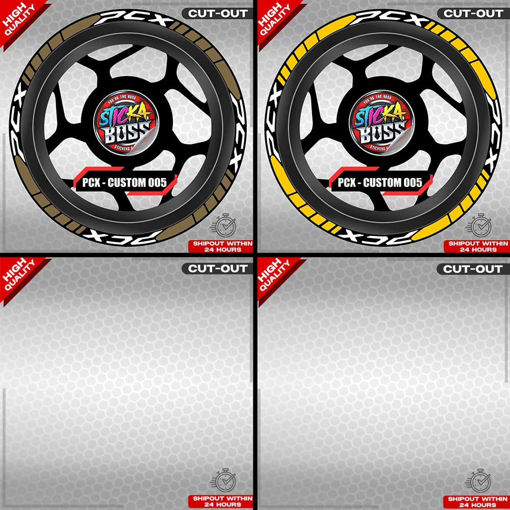 PCX 150 / 160 MAGS STICKER SET  ( 2 MAGS ) - CUSTOM 005 | VINYL WATERPROOF CUT-OUT DECALS