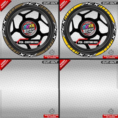 PCX 150 / 160 MAGS STICKER SET  ( 2 MAGS ) - CUSTOM 005 | VINYL WATERPROOF CUT-OUT DECALS