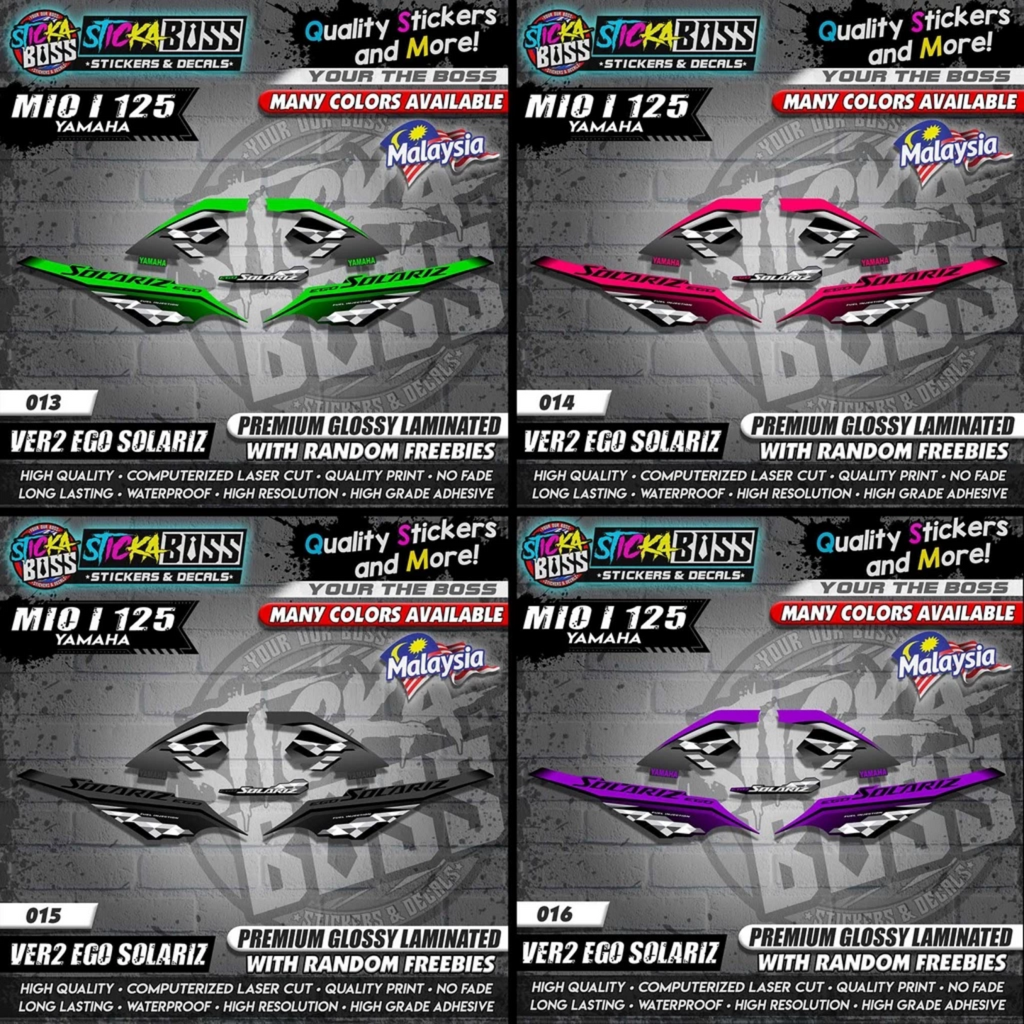Mio i 125 Malaysian Decals ( Ver2 Ego Solariz )【WITH FREEBIES】Malaysia Concept