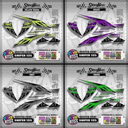 SNIPER 135 DECALS ( EXCITER 2010 )【WITH FREEBIES】
