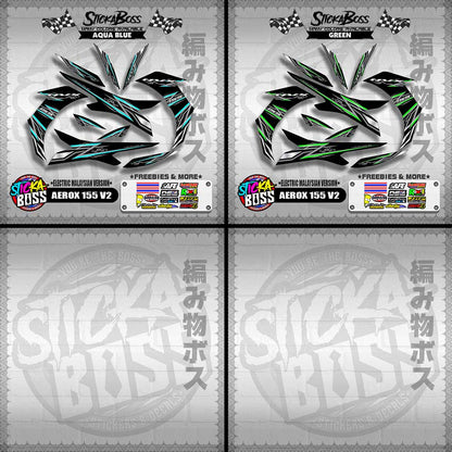 AEROX 155 V2 DECALS ( ELECTRIC MALAYSIAN VERSION )【WITH FREEBIES】