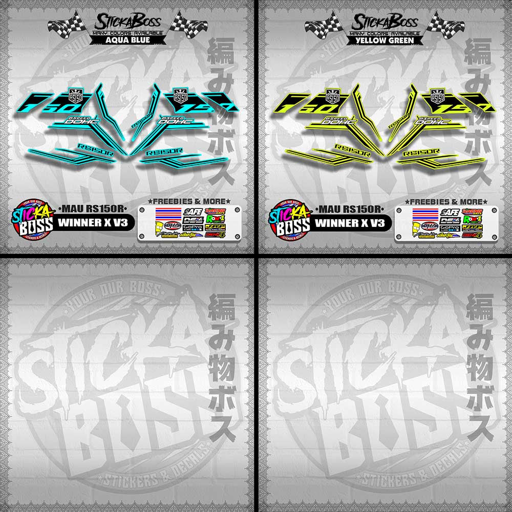 WINNER X V3 DECALS ( MAU RS150R )【WITH FREEBIES】