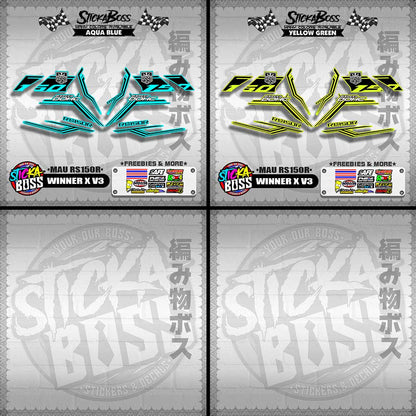 WINNER X V3 DECALS ( MAU RS150R )【WITH FREEBIES】