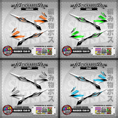 RAIDER 150 FI MALAYSIAN STICKER DECALS ( 2 COLORS DESIGN  )【WITH FREEBIES】
