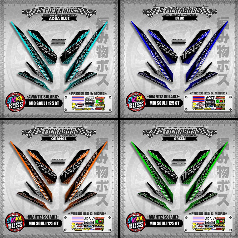 MIO SOUL I 125 GT STICKER DECALS ( AVANTIZ SOLARIZ )【WITH FREEBIES】