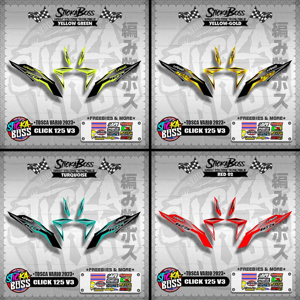 CLICK 125 V3 DECALS ( TOSCA VARIO 2023 )【WITH FREEBIES】