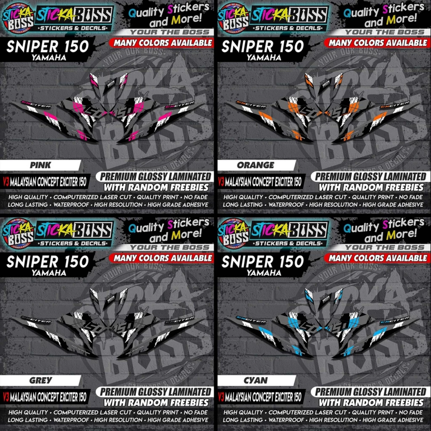 SNIPER 150 Decals 【 v3 Malaysian Concept EXCITER 150 】