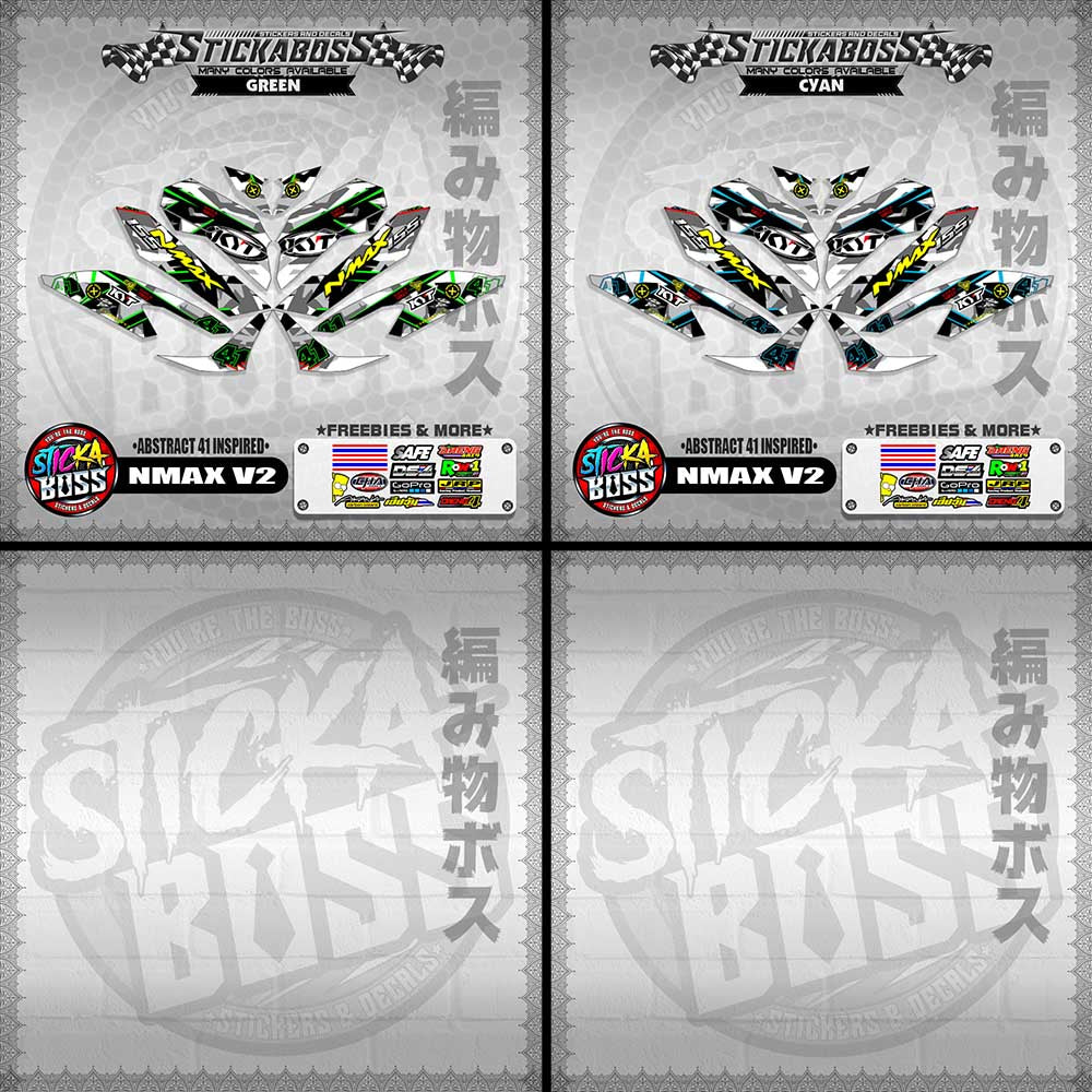 NMAX V2 STICKER DECALS ( ABSTRACT 41 INSPIRED )【WITH FREEBIES】