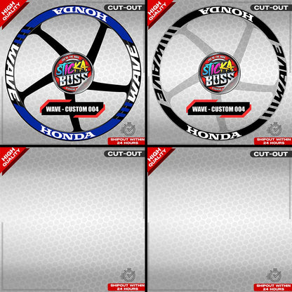 WAVE 110  125 MAG STICKER SET ( 2 MAGS ) - CUSTOM 004 | VINYL WATERPROOF CUT-OUT DECALS