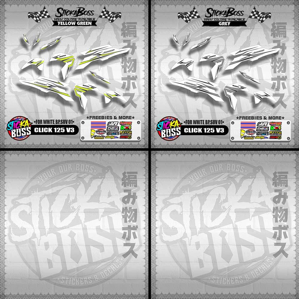 CLICK 125 V3 2023 DECALS ( FOR WHITE BP.SUV 01 )【WITH FREEBIES】
