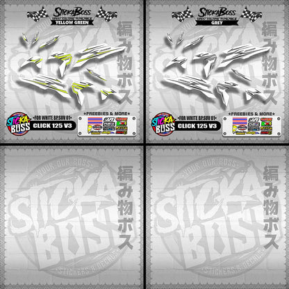 CLICK 125 V3 2023 DECALS ( FOR WHITE BP.SUV 01 )【WITH FREEBIES】