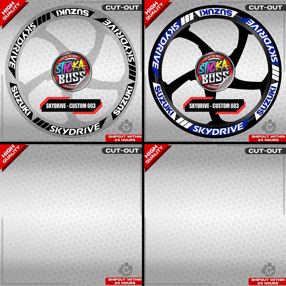 SKYDRIVE MAG STICKER SET ( 2 MAGS ) - CUSTOM 003 | VINYL WATERPROOF CUT-OUT DECALS