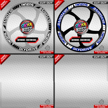 SKYDRIVE MAG STICKER SET ( 2 MAGS ) - CUSTOM 003 | VINYL WATERPROOF CUT-OUT DECALS