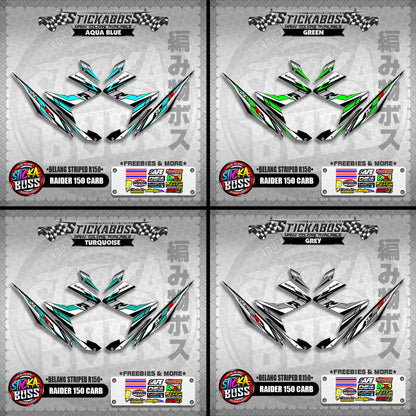 RAIDER 150 CARB STICKER DECALS ( BELANG STRIPED R150 )【WITH FREEBIES】