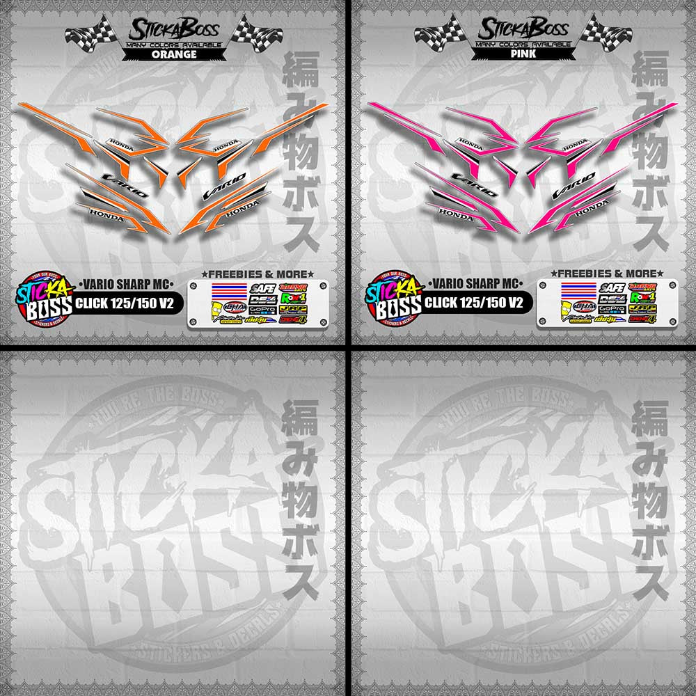 CLICK 125 / 150 V2 DECALS ( VARIO SHARP MC )【WITH FREEBIES】