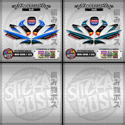 MIO SOUL I 125 STICKER DECALS ( 2025 PERTAMINA MANDALIKA )【WITH FREEBIES】