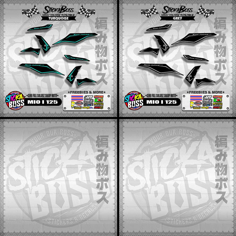 MIO I 125 MALAYSIAN DECALS ( SEMI FULL SOLARIZ SHARP MOTIF )【WITH FREEBIES】