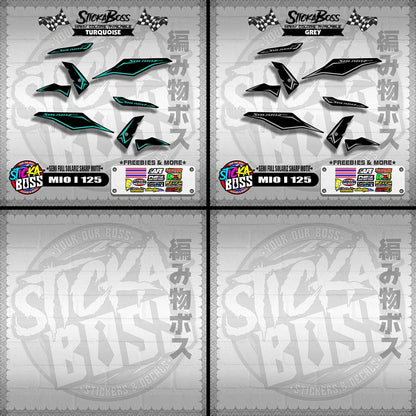 MIO I 125 MALAYSIAN DECALS ( SEMI FULL SOLARIZ SHARP MOTIF )【WITH FREEBIES】