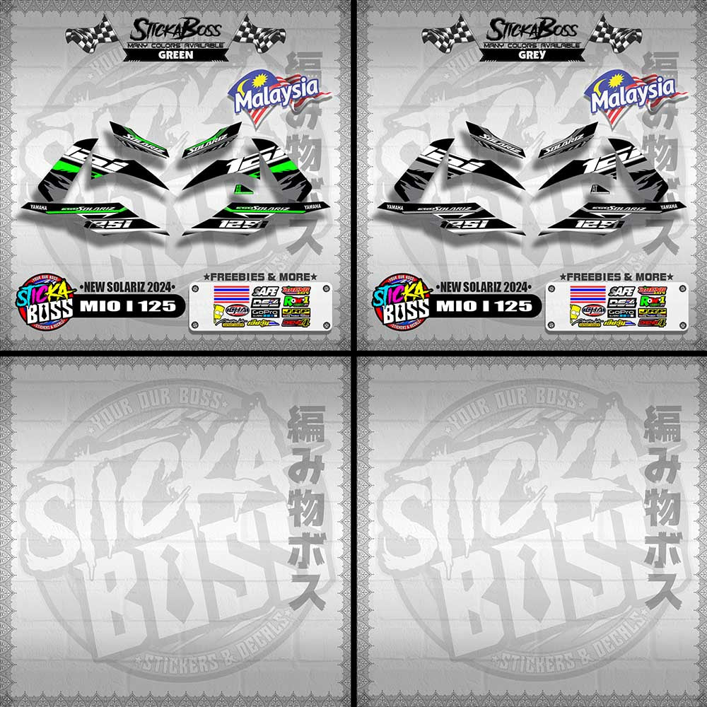 MIO I 125 MALAYSIAN DECALS ( NEW SOLARIZ 2024 )【WITH FREEBIES】