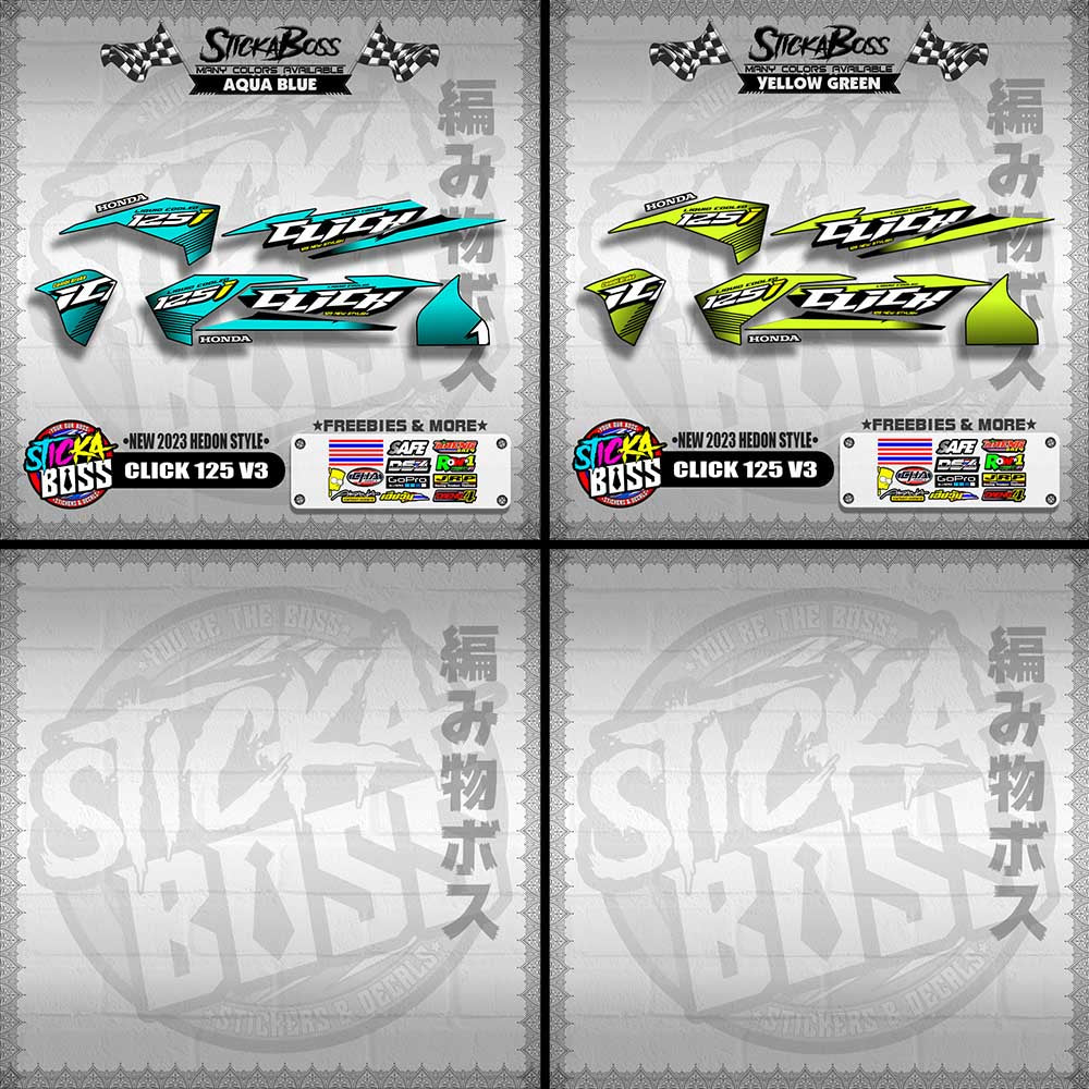 CLICK 125 V3 DECALS ( NEW 2023 HEDON STYLE )【WITH FREEBIES】