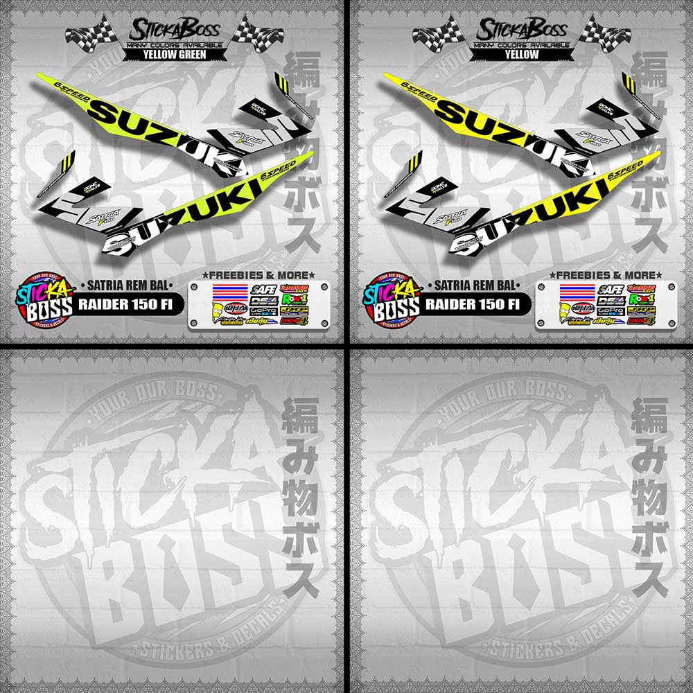 RAIDER 150 FI DECALS ( SATRIA REM BAL )【WITH FREEBIES】
