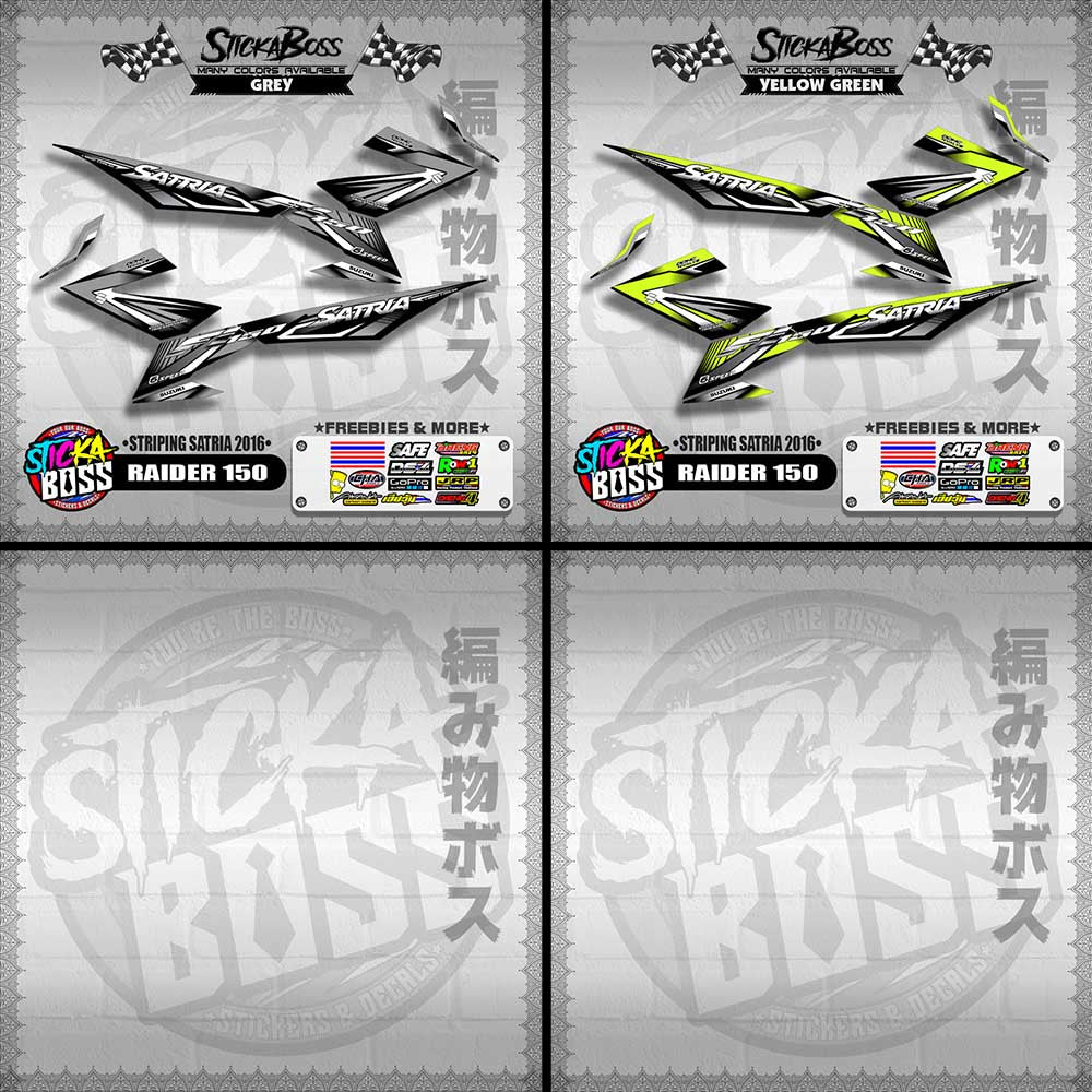 RAIDER 150 DECALS ( STRIPING SATRIA 2016 ) [ PREMIUM GLOSSY LAMINATED ]【WITH FREEBIES】