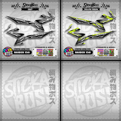 RAIDER 150 DECALS ( STRIPING SATRIA 2016 ) [ PREMIUM GLOSSY LAMINATED ]【WITH FREEBIES】