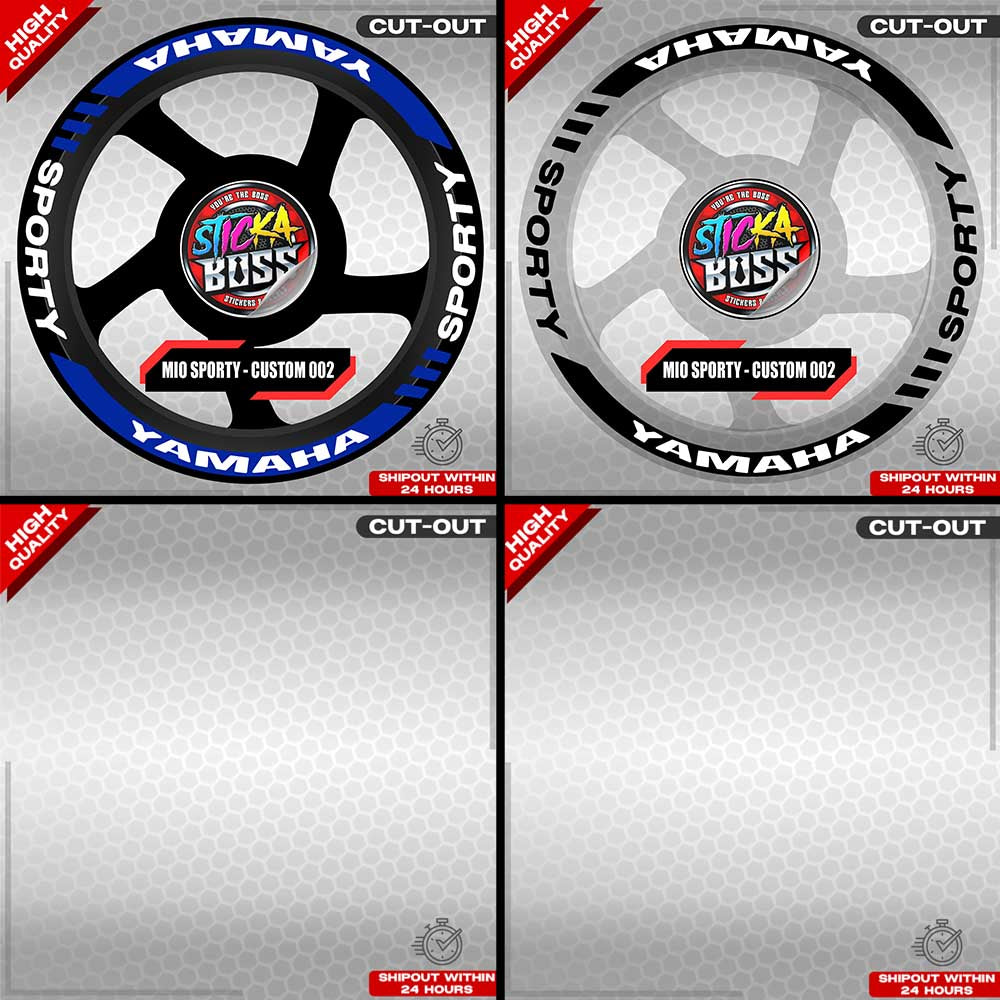 MIO SPORTY MAG STICKER SET ( 2 MAGS ) - CUSTOM 002 | VINYL WATERPROOF CUT-OUT DECALS