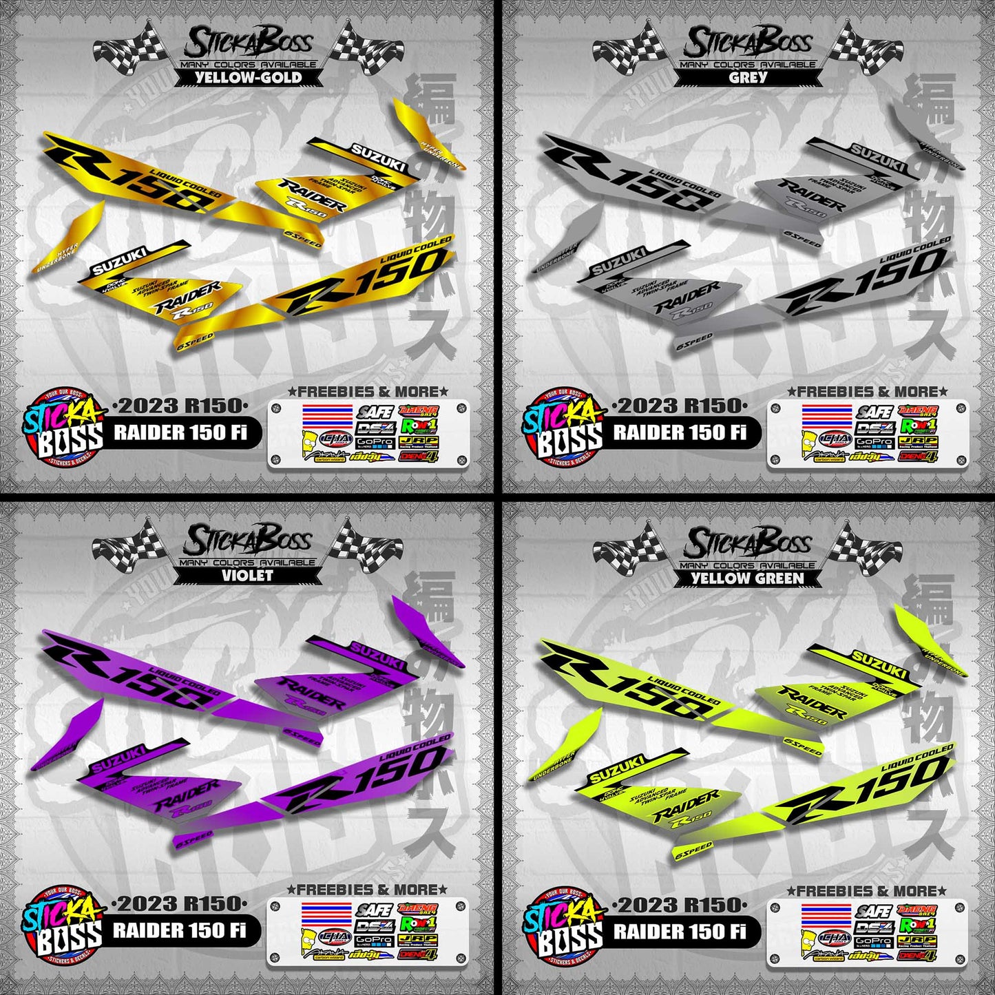 RAIDER 150 Fi DECALS ( 2023 R150 )【WITH FREEBIES】
