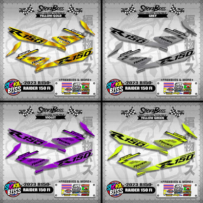 RAIDER 150 Fi DECALS ( 2023 R150 )【WITH FREEBIES】
