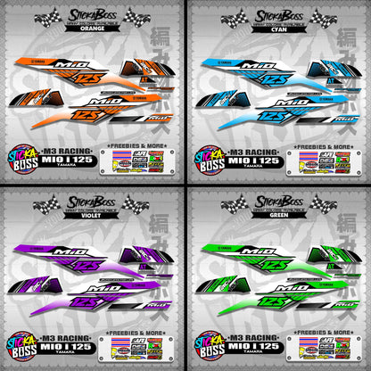 MIO i 125 STOCK DECALS ( M3 RACING ) 【WITH FREEBIES】