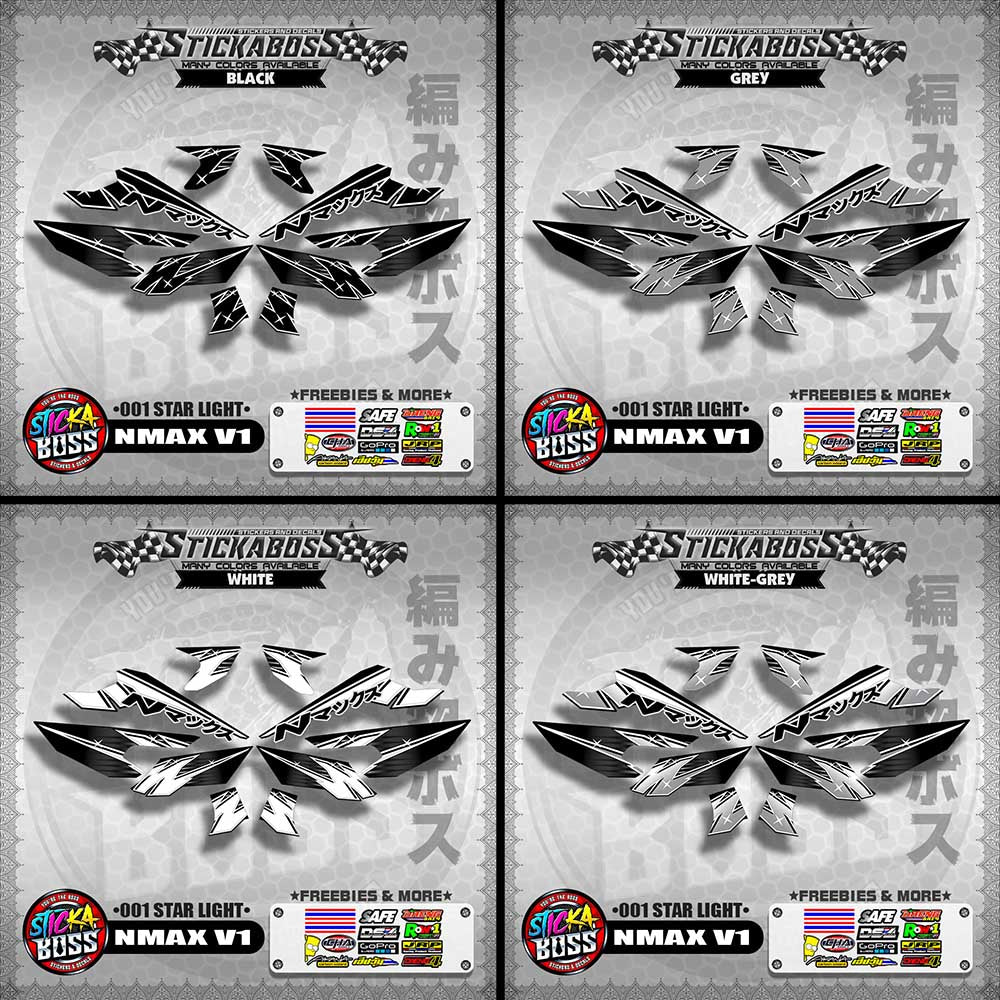 NMAX V1 STICKER DECALS ( 001 STAR LIGHT )【WITH FREEBIES】