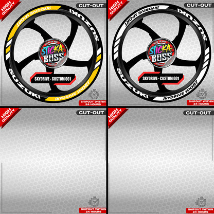 SKYDRIVE SPORT MAG STICKER SET  ( 2 MAGS ) - CUSTOM 001 | VINYL WATERPROOF CUT-OUT DECALS