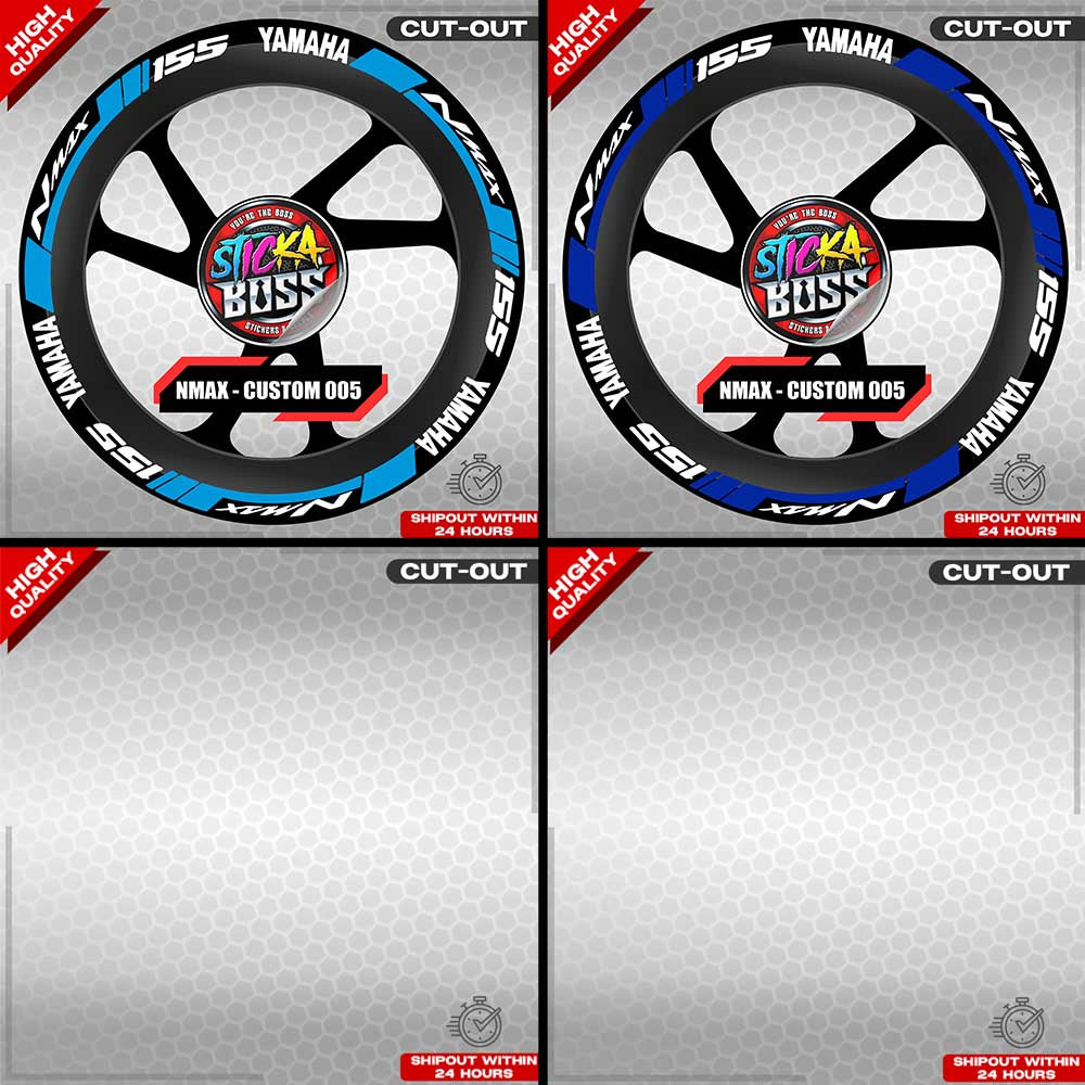 NMAX 155 MAG STICKER SET ( 2 MAGS ) - CUSTOM 005 | VINYL WATERPROOF CUT-OUT DECALS