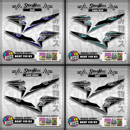 BEAT 110 FI V2 DECALS ( URBAN SPORT )【WITH FREEBIES】