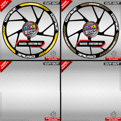 RAIDER R150 MAG STICKER SET ( 2 MAGS ) - CUSTOM 001 | VINYL WATERPROOF CUT-OUT DECALS