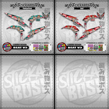 BEAT V3 STICKER DECALS ( LABUBU DESIGN )【WITH FREEBIES】
