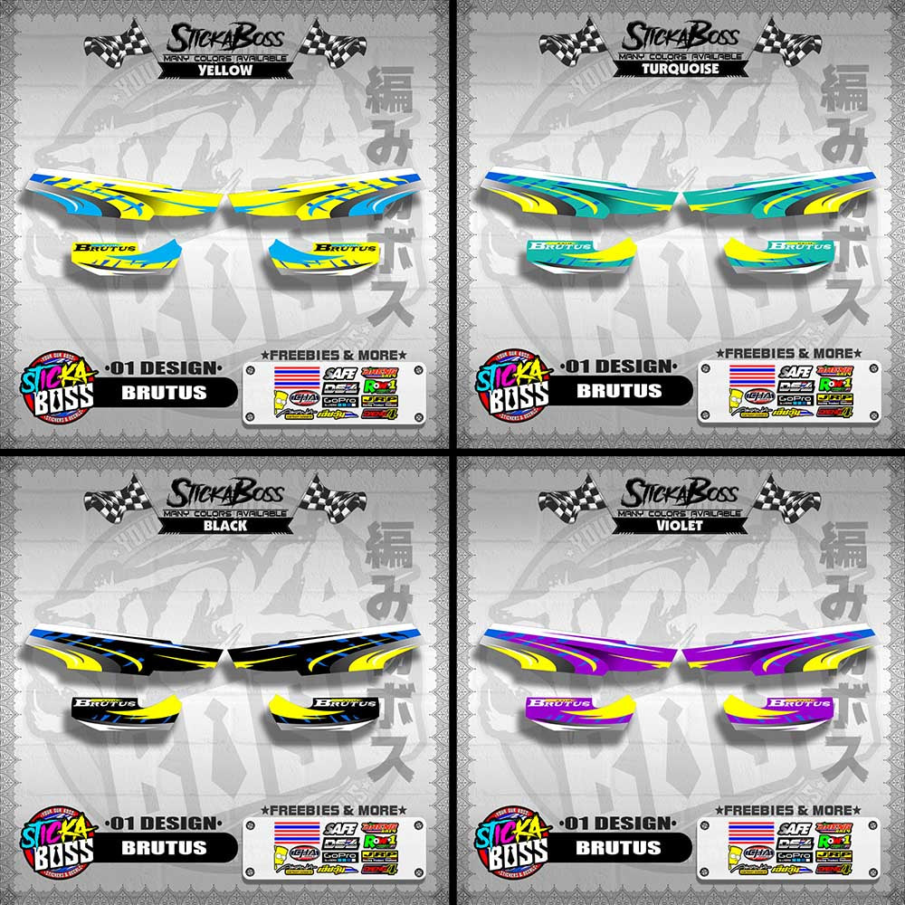 KAWASAKI BRUTUS STOCK DECALS ( 01 DESIGN )【WITH FREEBIES】
