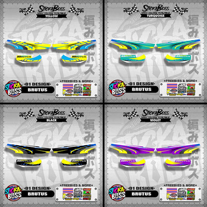KAWASAKI BRUTUS STOCK DECALS ( 01 DESIGN )【WITH FREEBIES】
