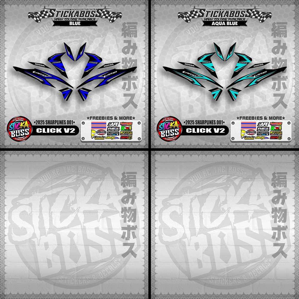 CLICK V2 INDO STICKER DECALS ( 2025 SHARPLINES 001 )【WITH FREEBIES】