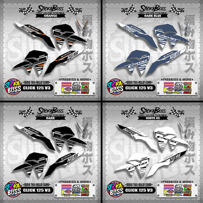 CLICK 125 V3 DECALS ( VARIO THAI-MALAY CAMO )【WITH FREEBIES】