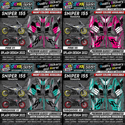 Sniper 155 NEW STOCK DECALS (SPLASH DESIGN 2022) MALAYSIAN CONCEPT【WITH FREEBIES】