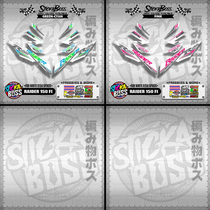 RAIDER 150 FI DECALS ( FOR WHITE R150 SPIKES )【WITH FREEBIES】