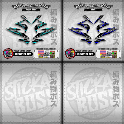 BEAT FI V2 INDO STICKER DECALS ( 2025 SHARP LINES )【WITH FREEBIES】