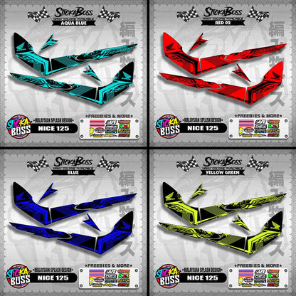 NICE 125 DECALS ( MALAYSIAN SPLASH DESIGN ) [ PREMIUM GLOSSY LAMINATED ]【WITH FREEBIES】