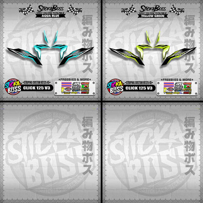 CLICK 125 V3 DECALS ( STRIPING CUSTOM VC125 45 )【WITH FREEBIES】