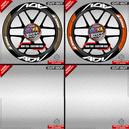 ADV 150 MAG STICKER SET ( 2 MAGS ) - CUSTOM 009 | VINYL WATERPROOF CUT-OUT DECALS