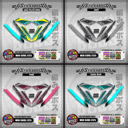 MIO SOUL I 125 STICKER DECALS ( 2023 EGO AVANTIZ STRIPE )【WITH FREEBIES】